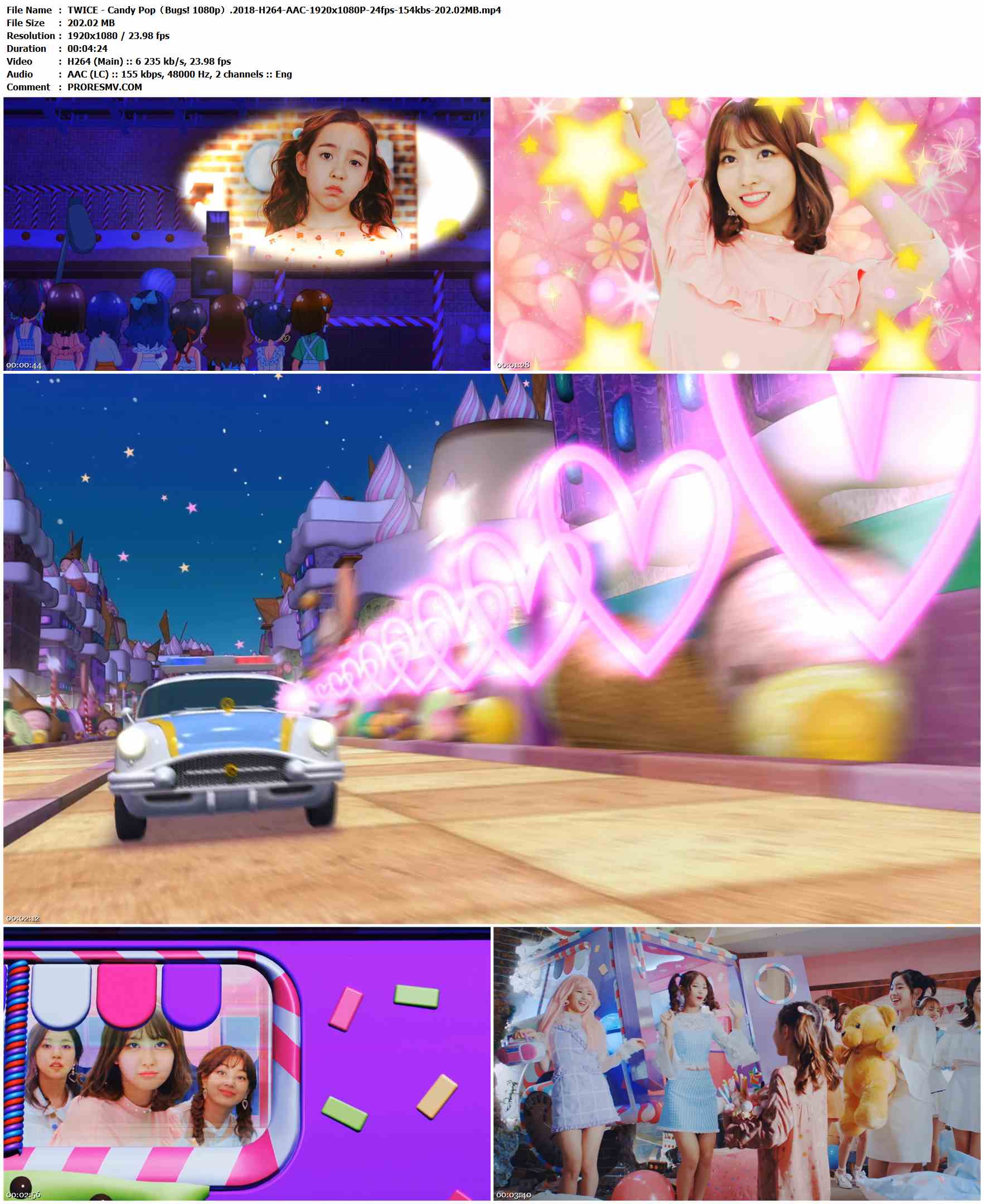 TWICE - Candy Pop（Bugs! 1080p）.2018-H264-AAC-1920x1080P-24fps-154kbs-202.02MB官方MV_高清MV